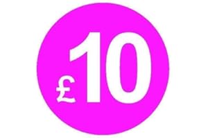 AUDIOPRINT LTD. from 99p to £10 - Pack of 200 Pink 20mm Price Stickers/Sticky Labels (Pink £10)