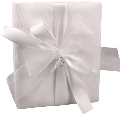Ivy Lane Designs Beverly Clark Collection Grace, Memory Book with Crystal Cross, White
