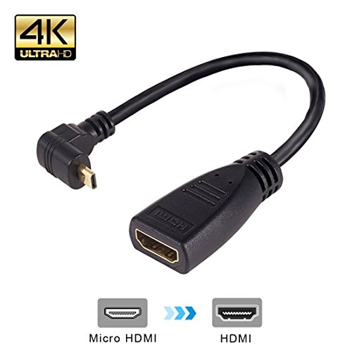 MEALINK 6 Zoll High Speed Micro HDMI männlichen (Typ D) weibliche HDMI (Typ A) Adapter kompatibel mit Kindle, Blackberry, HTC, Motorola, Samsung, Sony, Pantech