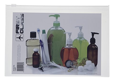 6 Stück Kosmetikbeutel (transparent, 1 Liter) für Flüßigkeiten auf Flugreisen + 1 x Merkblatt - 5