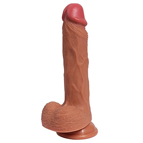 Preisvergleich Produktbild Realistischer Silikondildo Starker Saugnapf Weiblicher Massager Weicher Silikonmaterial-Saugnapf Behoben Von Den Manuellen Erwachsenen Spielwaren, Sicher Und Geruchsfrei, Verwendbar Für Frauen, Farbe