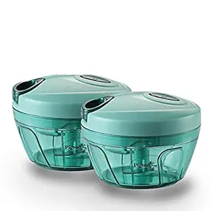 Pigeon by Stovekraft Triple Blade with Pull Cord Technology (Green, Small), Set of 2