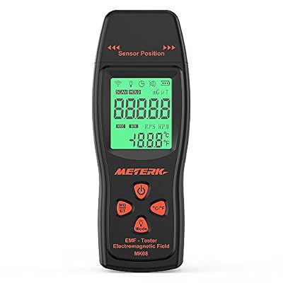 Meterk Détecteur de Rayonnement Electromagnétique EMF Meter Handheld Mini Digital LCD Détecteur EMF Electromagnétique Field Radiation Tester Dosimeter Tester Counter