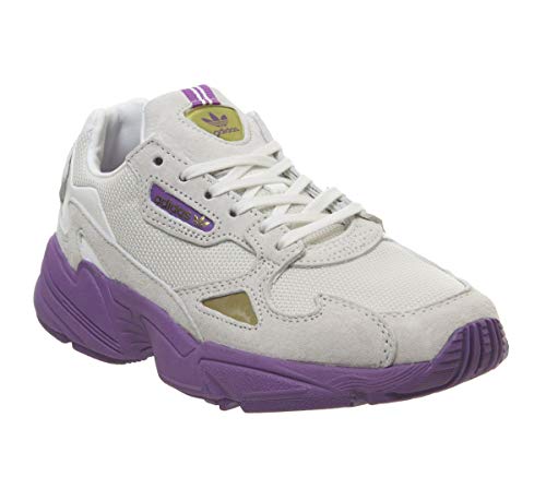 adidas Falcon White Purple Gold Metallic Elizabeth Tfl - 5 UK