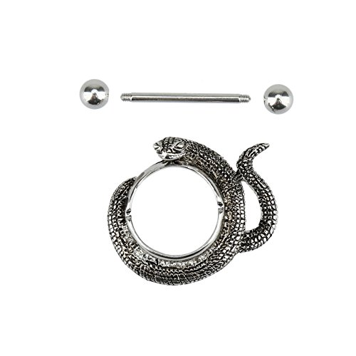 IntellaTrust(TM)Body Piercing Nipple Ring Snake Style Fashion Piercing Body Jewelry