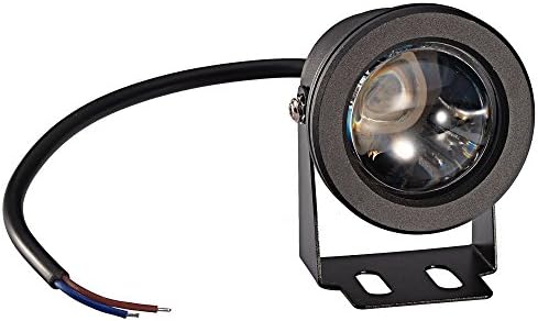 Ossun Pack of 2 10w 12v Cool White Aircraft Aluminum IP68 Waterproof LED Underwater Pond Pool Light Outdoor Floodlight,for Aquarium Fish Tank Fountain Swimming Landscape Adjustable -Blank