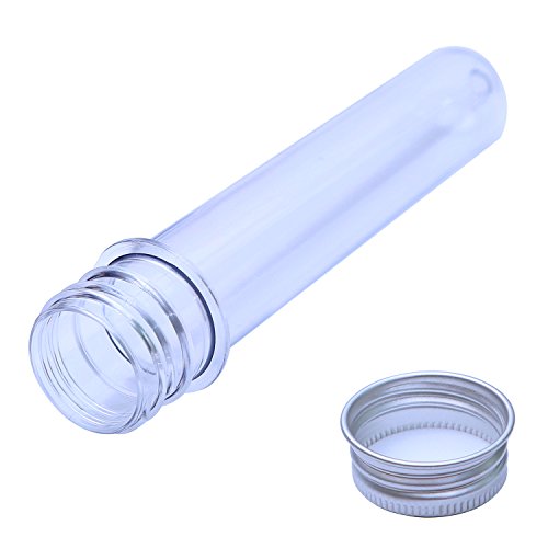 JPSOR 30 Kunststoff Reagenzglas Reagenzgläser Röhrchen mit Deckel 25×140mm(40ml) und 2 Etikette - 4