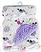Baby Blanket Soft Colourful Mink Sherpa Lining Printed Design 0months+ 30° Wash - Purple Birds