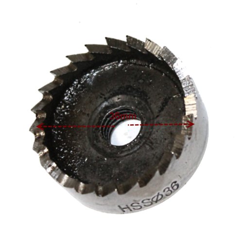 Aerzetix: Lochsäge für Metall HSS Werkzeug Eisen Bohrer Bit-Hex-Schlüssel Metall 36 mm - 4