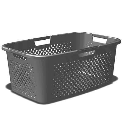 Sundis 4006002 Pixel Panier à Linge, Plastique, Gris, 58 x 38 x 23,5 cm