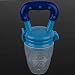 Baby Fresh Food Feeder Nipple Pacifier Nibbler Safe Feeding Tool (L, Blue)