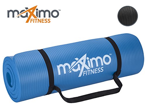 Colchoneta de Ejercicios Extra Gruesa - Colchoneta para Gimnasia Anti-deslizante Calidad Premium - Multi-uso - 183 cm de Longitud x 60 cm de Ancho x 1,5 cm de Grosor - Perfecta para Pilates, Ejercicios de Suelo, Sentadillas, Estiramientos, Gimnasia Colchoneta para Ejercicios Extra Gruesa - Para mayor sensación de acolchonado y comodidad. Hecha con espuma NBR de gran densidad, ligera y resistente. (Blue)