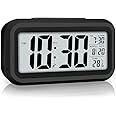Quicknik Alarm Clock, Digital Clock, Table Clock for Students, Watch Timer for Study, Loud Desk Alarm Clocks for Heavy Sleepers with Automatic Sensor, Time, Date & Temperature