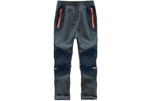 Zzkouine Kinder Softshellhose Schneehose Thermohose Hosen Jungen Mädchen Winterhose Outdoorhose Wanderhose