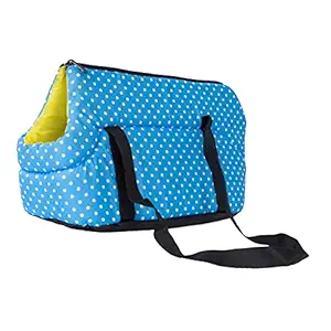 Meri SHOPP Dog Carrier Bag Cozy Sling Tote Soft Sided for Pet Cat Puppy Small Blue