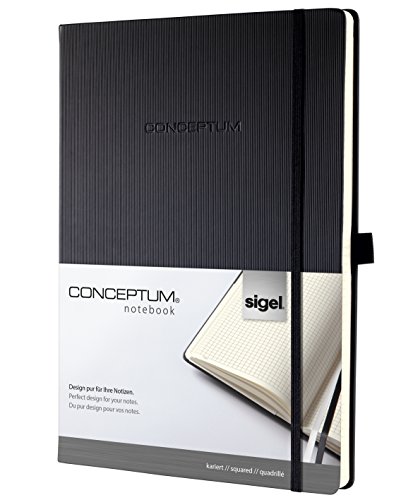 Sigel CO115 Notizbuch A4+, kariert, Hardcover, schwarz, CONCEPTUM - weitere Modelle