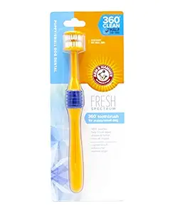 Arm & Hammer Fresh Spectrum 360 Degree Dog Toothbrush for Small Dogs and Puppies | Dog Toothbrush Bristles Help Break Down Plaque and Tartars for Puppies and Small Dogs