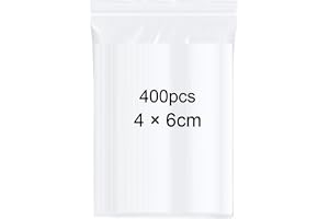 OFFCUP 400 Genomskinliga Påsar, 4 X 6 cm Plastpåsar Återförslutningsbara, Livsmedelspåsar, Påsar med Gånglås för Kök, Kontor