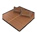Produktbild AGLZWY-Sommerschlafmatte Doppelseitige Rattanmatte Dreiteiliger Anzug Mit Kissenbezug Coole Atmungsaktiv Faltbar Fürs Bett Schlafzimmer,Braun, 6 Größen (Color : B, Size : 180x220cm)