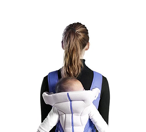 Youlanda 3 Positionen Babytrage als Bauchtrage, Baby Carrier, Rückentrage und Hüfttrage mit Kopfunterstützung für Neugeborene, Säugling und Kleinkinder - 5