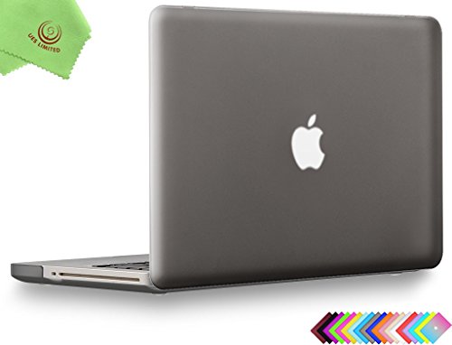 Ueswill Schutzhülle für MacBook, glatte und weiche Hartschale, inklusive Mikrofasertuch grau MacBook Pro 15" (CD-ROM Drive)