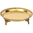 Putrika Traditional Brass Mukali|Stool|Peeta|Mukkali Trumpet|Chowki Pooja for God Idols|Brass Pooja Chowki|Traditional Indian Puja Stand-(12.5cm x 3cm) [Weight: 129gm] – (Vardhaman) Pin Tray Mukali