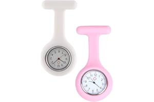 KARELLS Spilla per Orologio da Infermiera Silicone, Orologio da Infermiere Quarzo, 2 Pezzi Orologi da Infermiera, Infermiera Orologio Da Appendere, Orologi Infermiere Silicone, per uomo e donna