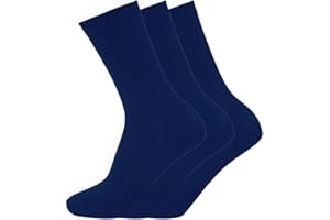 COSHAL® Lot de 3 paires de chaussettes d'école en coton respirant pour garçons et filles