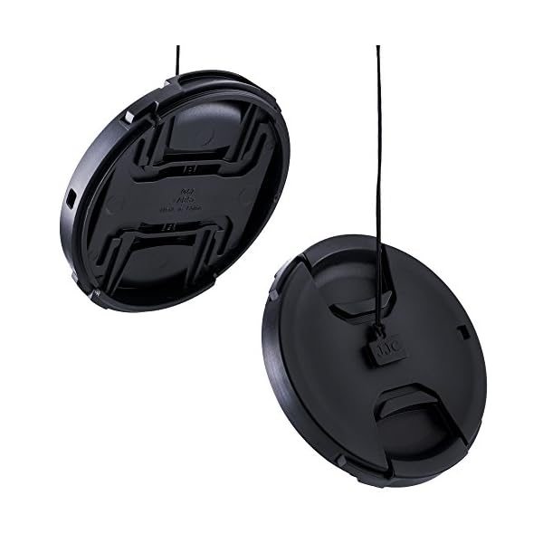JJC 37 mm Tapa de Lente Paquete de 2 Tapas de Lente de cámara Frontal a presión + Protector de Tapa elástica para Lente… - Image 3