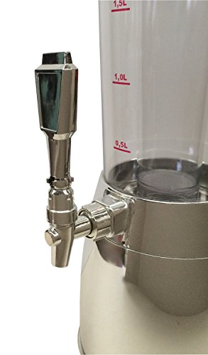 Getränkesäule 4 L Liter Biersäule Biertower mit Kühlröhre und LED Beleuchtung - 2