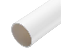 QUARKZMAN Tube Rigide en PVC de 4 Pouces, Tuyauterie Ronde, Tuyauterie de Quincaillerie 101,6 mm ID 110 mm OD 9" Longueur Blanc Haute Résistance pour Tuyau, Loisirs Créatifs