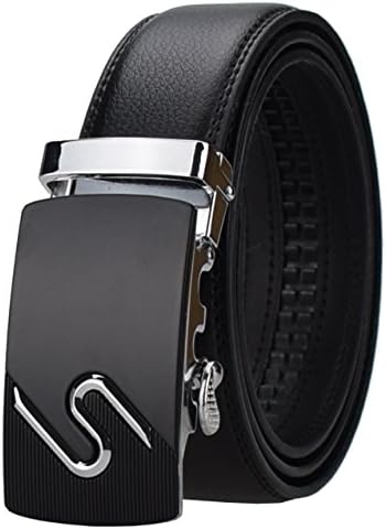 AINISI Belt Mens Black Ratchet Belts Fashion Business Casual Leather Belts(13,125)