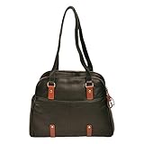 Aus der 'Serenade'-Serie, Maße (BxHxT): unten ca. 40x30x12 cm , oben 34x30x12 cm, Material: Fettgegerbtes weiches Vollrindleder , Gewicht: ca. 800 g, Beschläge: Silber gebürstet, Futter: Textilfutter orange, Tragehenkel 72 cm