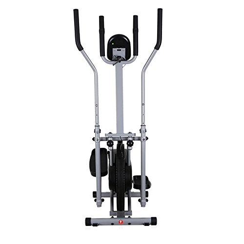 Klarfit ORBIFIT ADVANCED Heimtrainer Crosstrainer inkl. Trainingscomputer & Pulsmesser (stufenlos verstellbarer Widerstand, höhenverstellbarer Lenker, Anzeige: Kalorienverbrauch) silber - 2