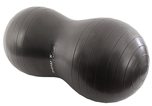 Peanut Ball / Gymnastikball / Gymball / Farbe: Anthrazit / Größe: 100 cm x 50 cm Physio Roll Rolle - 2