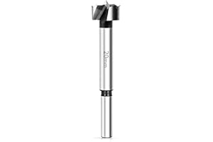 BAIDETS Forstner Drill Bit 20 mm - Forstner Drill Bit for Wood, Forstner Bits with Round Shank, Accessories Drill
