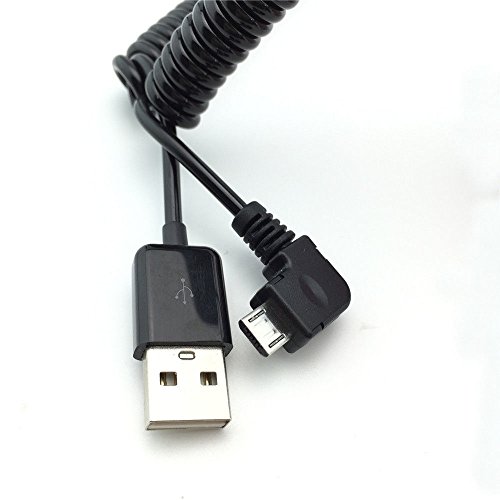 Interesting® 1m Micro-USB-90 Grad rechts abgewinkelte versenkbare Federdaten synchronisieren Ladekabel - 3