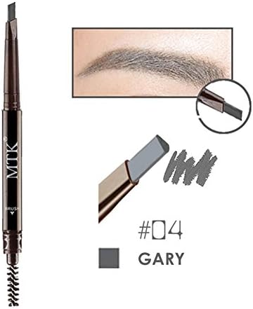 Weicici 3D Autorotation Eyebrow Pencil Natural Color Triangle Eyebrow Pencil With Brush(#Gray)