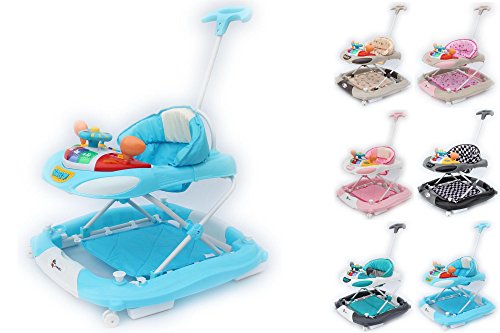Clamaro Gehfrei Lauflernwagen "MaxMobil" mit Anti-Rutsch Funktion, Lauflernhilfe mit Musikfunktion, Schaukelfunktion und Spielcenter - wählbar in 2 Modellen in 3 Farben