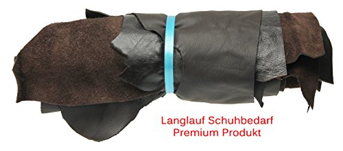 Lederstücke mittel 1kg dunkelbraun, verschiedene dunkle Brauntöne alle Stücke mindestens DIN A4 - 4