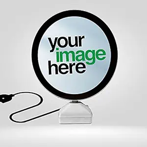 LEEMZON Personalized Customized Magic Mirror Photo Frame Plastic LED Light Home Decor White