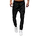 Produktbild Geili Herren Jogginghose Sweatpants Gesteppt mit Seitentaschen Cargo Hose Männer Klassisch Lang Skinny Sporthose Gummiband Kordelzug Fitness Trainingshose Freizeithose Schwarz Grau Khaki