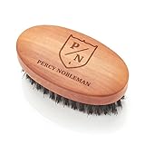 Beard Brush by Percy Nobleman - made from Oiled Austrian Pear Wood - 100% Boar Bristle Brush for Men
