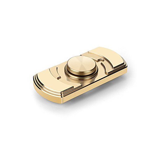 Jinberry Brass Tri Fidget Hand Spinner with Ultra Speed Ceramic Bearing / Two Arm Premium Copper Finger Spinner, Anxiety Stress Relief Desk Toys Finger Gyro