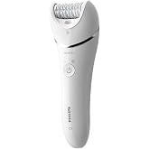 Philips Hair Removal Device, Wet and Dry Wireless Use, LED Light, Extra Wide Head, Precision Zone, Shaving Head and Flat