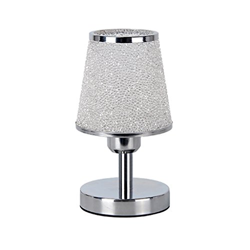 Preisvergleich Produktbild SYAODU Tischleuchte Chrom E27 Perlen gestapelt Schatten, Wohnzimmer Schlafzimmer Studie Kunst Beleuchtung, Nachttischlampe, Nachtlicht ( Color : White )