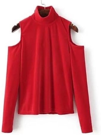 BaiChunYunYi Women's Casual/Daily Simple Sweatshirt Solid Round Neck Micro-elastic Cotton Long Sleeve Spring Winter , green , s