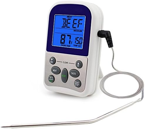 ThermoPro Digital Kitchen Cooking Food Meat Thermometer Dual Probe for BBQ, Oven, Grill, and Smoker with Timer/Alarm