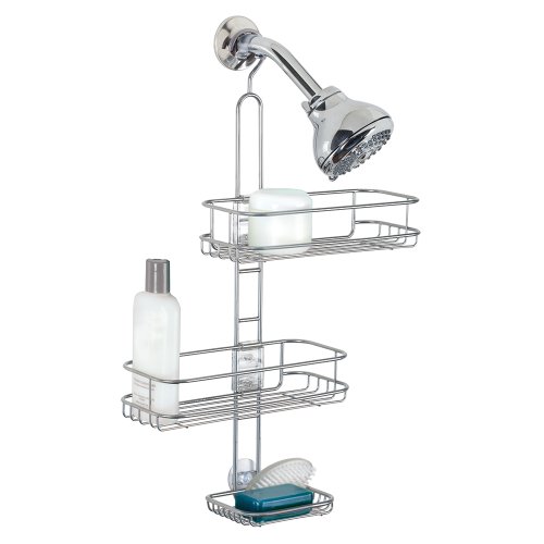 InterDesign 69286EU Linea Verstellbarer Dusch-Caddy, silber
