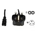 Produktbild World of Data UK Power Cord 2 Pin (Figure 8) – 3 A Fuse – Cable Lead – 2 m, [Import UK-]